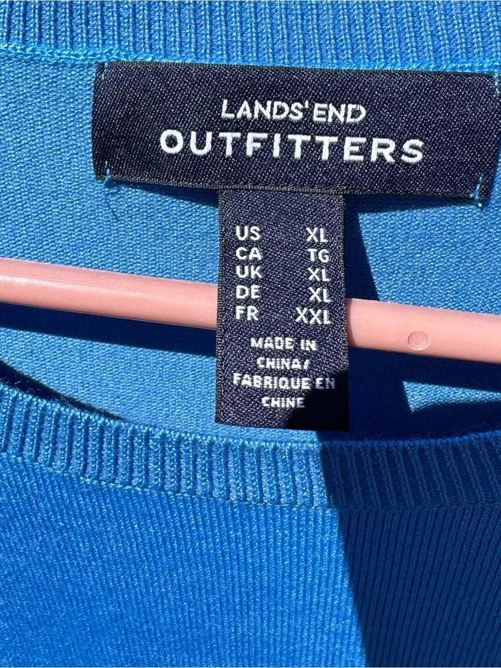 Lands' End‎ Bright Blue Short Sleeve Knit Tee